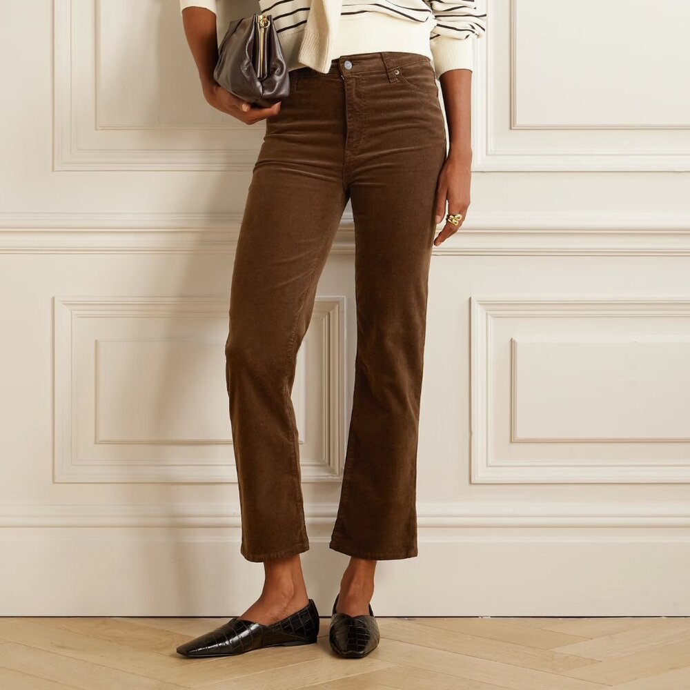 FRAME Le High Cotton-blend corduroy flared pants